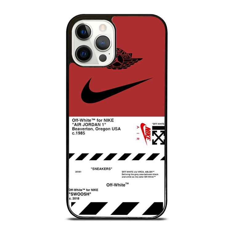 NIKE AIR JORDAN OFF WHITE LOGO iPhone 12 Pro Case Cover