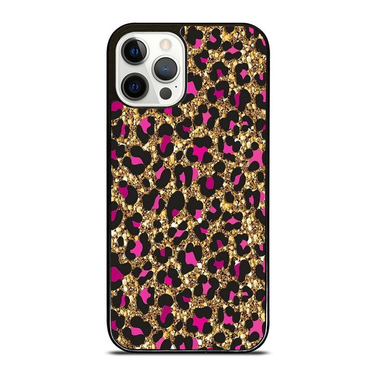 PINK LEOPARD GLITTER SKIN iPhone 12 Pro Case Cover