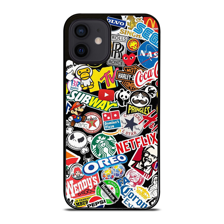 FAMOUS BRAND LOGO MIX iPhone 12 Mini Case Cover