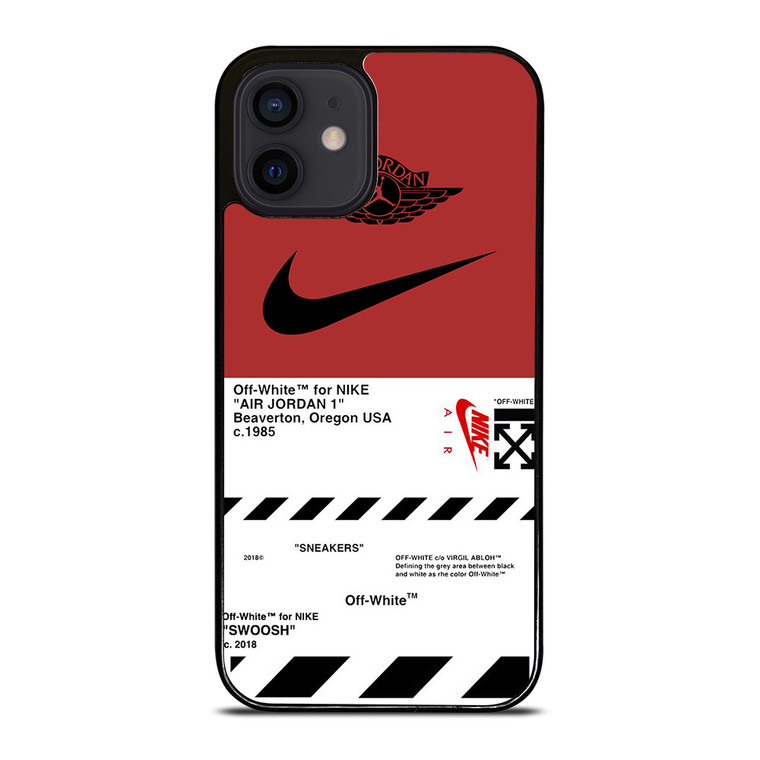 NIKE AIR JORDAN OFF WHITE LOGO iPhone 12 Mini Case Cover