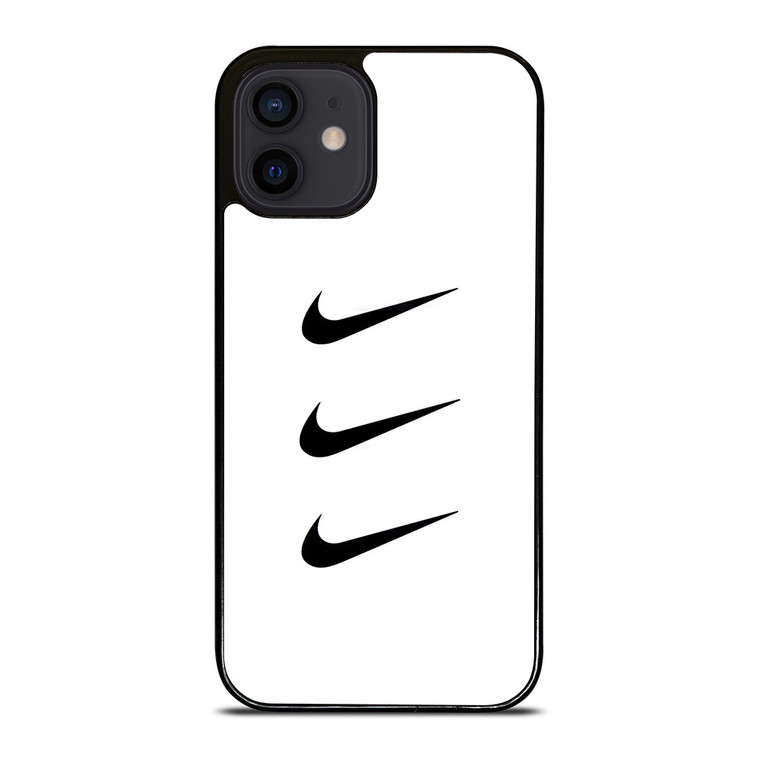 NIKE TRIPPLE SWOOSH WHITE iPhone 12 Mini Case Cover