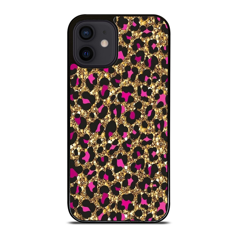 PINK LEOPARD GLITTER SKIN iPhone 12 Mini Case Cover