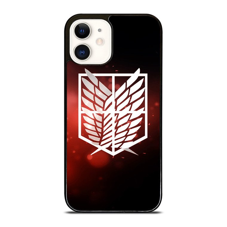 ATTACK ON TITAN LOGO RED iPhone 12 Case Cover