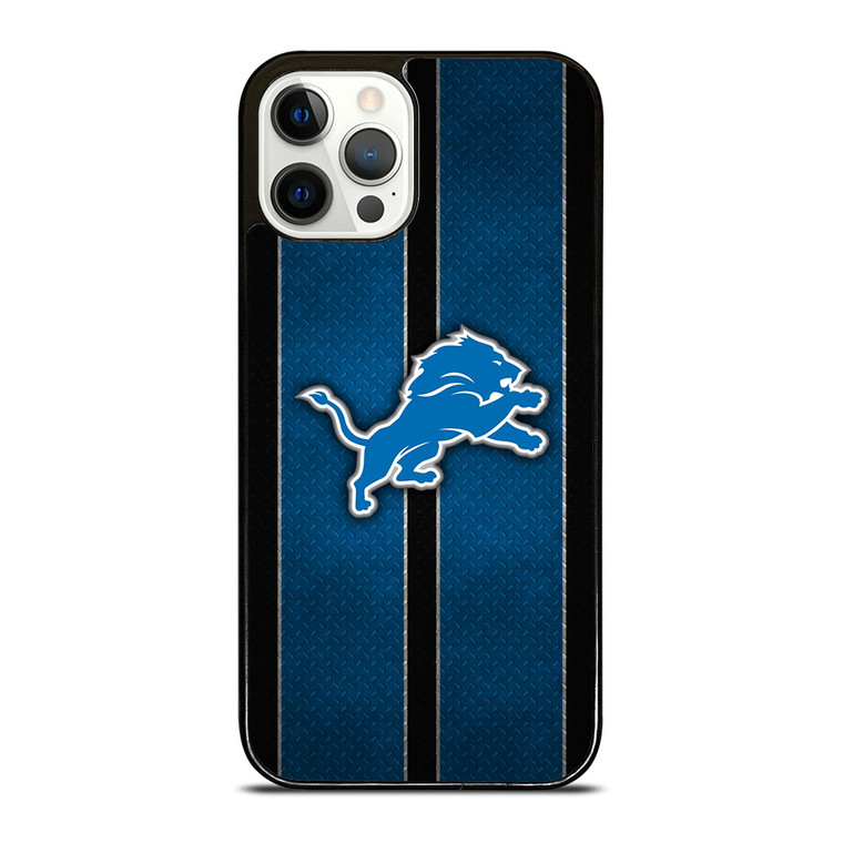 DETROIT LIONS NFL METAL STRIPE iPhone 12 Pro Case Cover