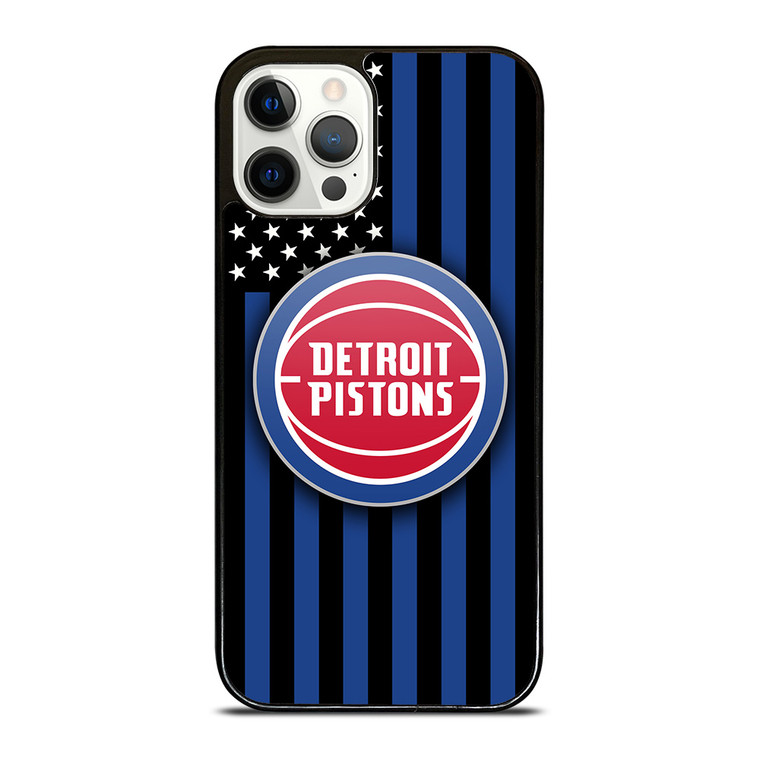DETROIT PISTONS NBA USA FLAG iPhone 12 Pro Case Cover