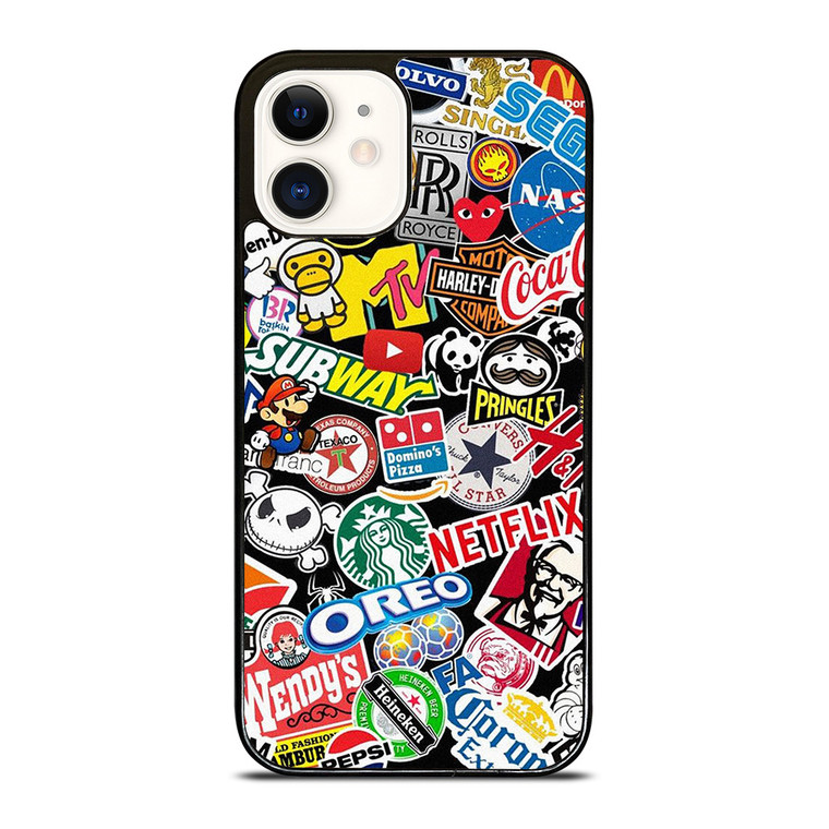 FAMOUS BRAND LOGO MIX iPhone 12 Case Cover
