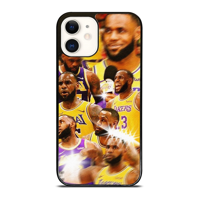 LEBRON JAMES LAKERS COLLAGE 2 iPhone 12 Case Cover LEBRON JAMES LAKERS COLLAGE 2 iPhone 12 Case Cover