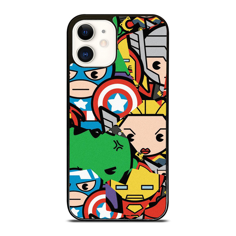 MARVEL COMIC CHARACTERS COLLAGE iPhone 12 Case Cover