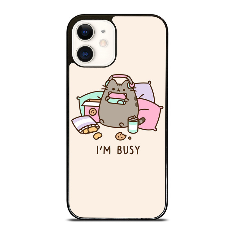 PUSHEEN BUSY CAT iPhone 12 Case Cover PUSHEEN BUSY CAT iPhone 12 Case Cover