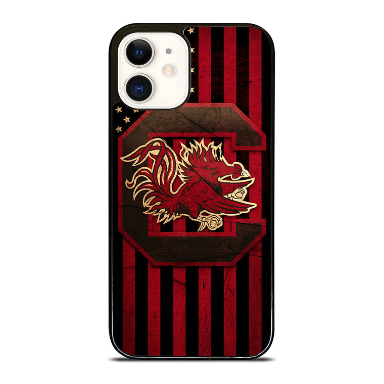 SOUTH CAROLINA GAMECOCKS FOOTBALL FLAG iPhone 12 Case Cover