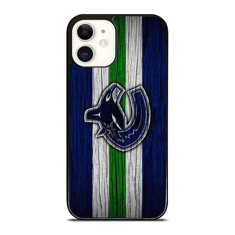 VANCOUVER CANUCKS WOODEN LOGO iPhone 12 Case Cover