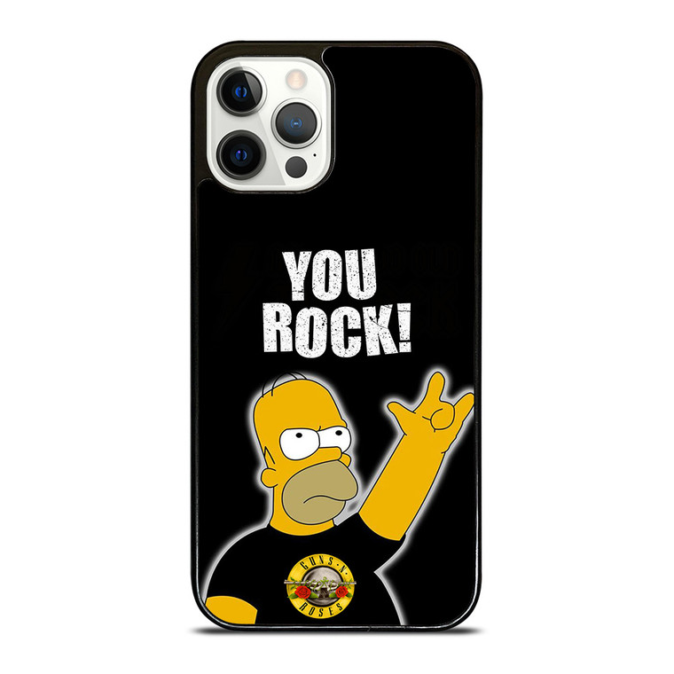 GUNS N ROSES ROCK HOMER SIMPSONS iPhone 12 Pro Case Cover