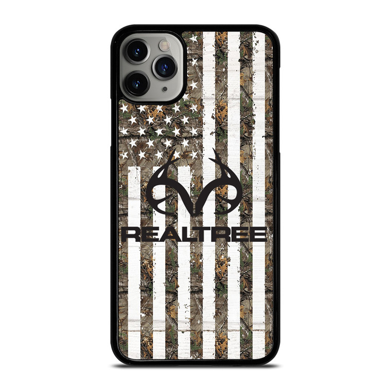REALTREE AMERICAN FLAG LOGO iPhone 11 Pro Max Case Cover REALTREE AMERICAN FLAG LOGO iPhone 11 Pro Max Case Cover