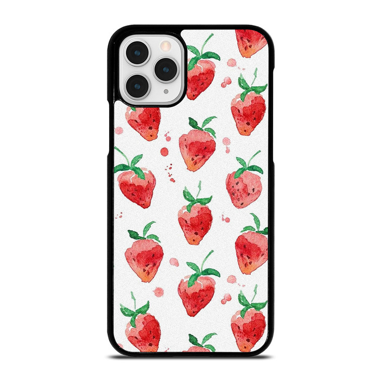 STRAWBERRY BRUSHED PATTERN iPhone 11 Pro Case Cover