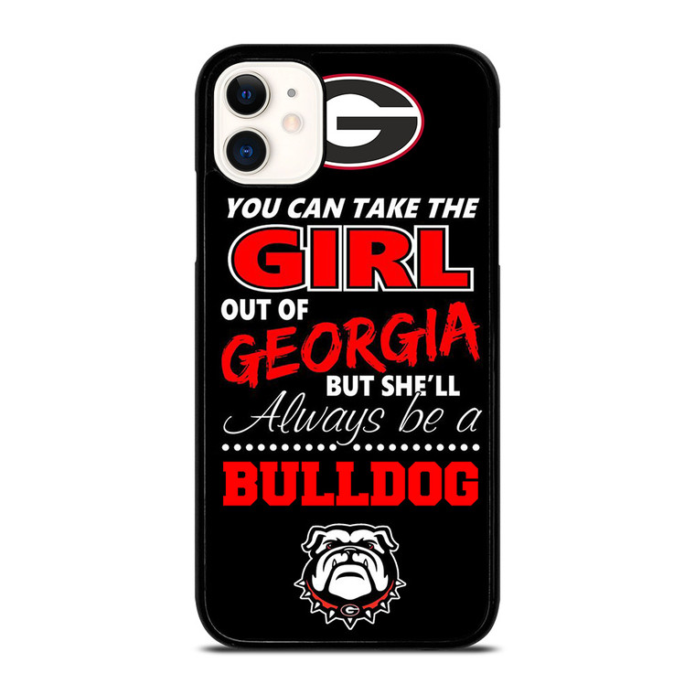 GEAORGIA BULLDOGS FOOTBALL GIRL iPhone 11 Case Cover