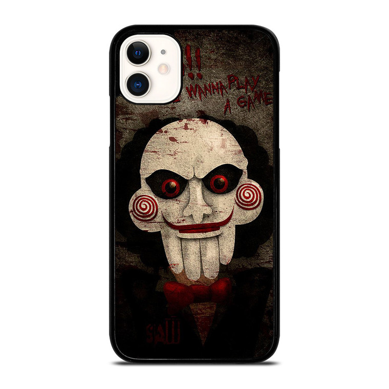 JIGSAW MOVIES I WANNA PLAY A GAME iPhone 11 Case Cover JIGSAW MOVIES I WANNA PLAY A GAME iPhone 11 Case Cover