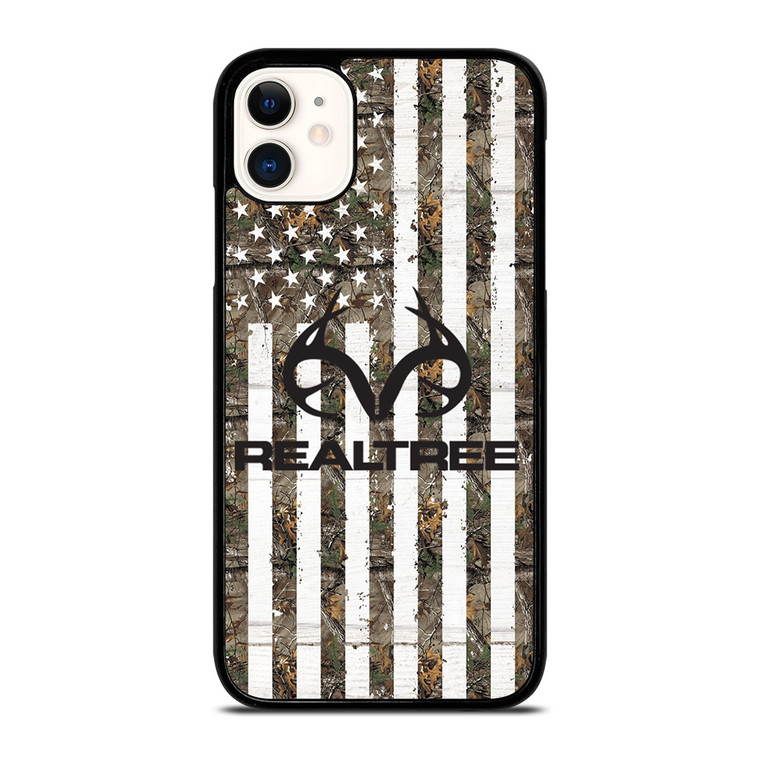 REALTREE AMERICAN FLAG LOGO iPhone 11 Case Cover REALTREE AMERICAN FLAG LOGO iPhone 11 Case Cover