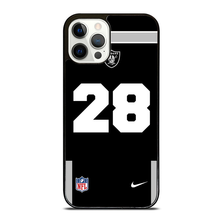 LAS VEGAS RAIDERS JOSH JACOBS 28 NFL NIKE iPhone 12 Pro Case Cover