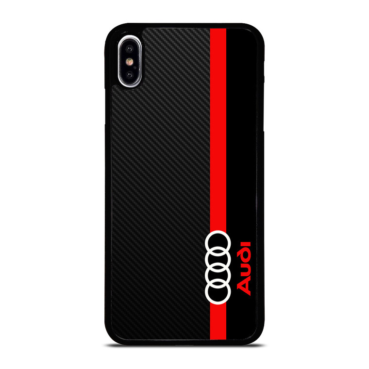 AUDI RED STRIPE LOGO iPhone XS Max Case Cover