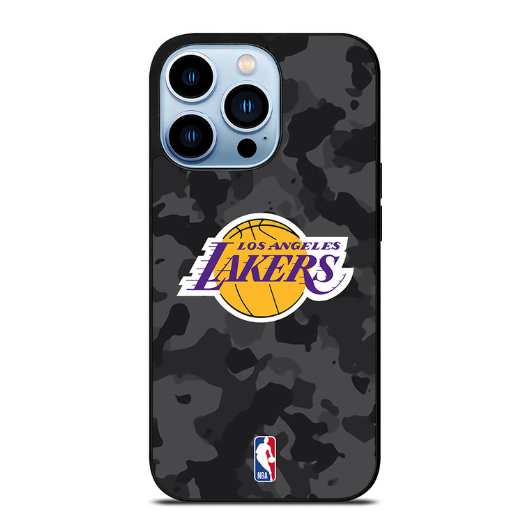 LOS ANGELES LAKERS BLACK CAMO iPhone 13 Pro Max Case Cover LOS ANGELES LAKERS BLACK CAMO iPhone 13 Pro Max Case Cover