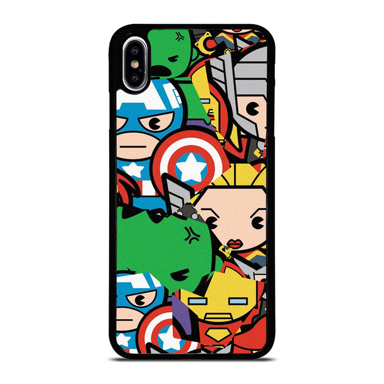 MARVEL COMIC CHARACTERS COLLAGE iPhone XS Max Case Cover