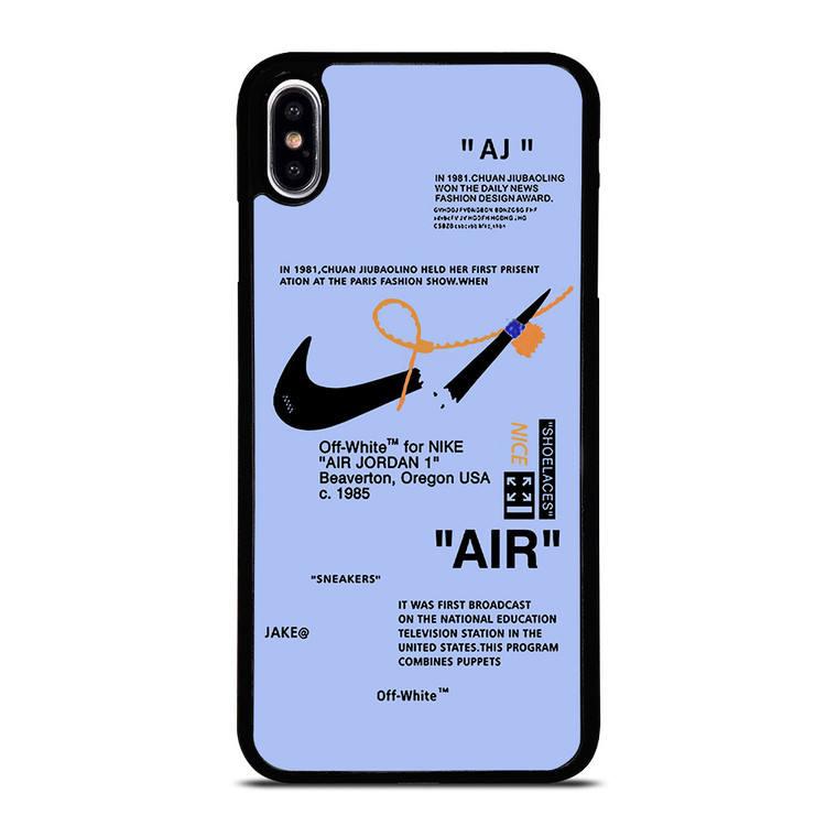 NIKE AIR OFF WHITE TARO iPhone XS Max Case Cover