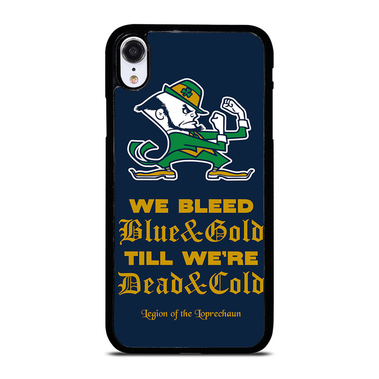 NOTRE DAME BLEED BLUE AND GOLD iPhone XR Case Cover