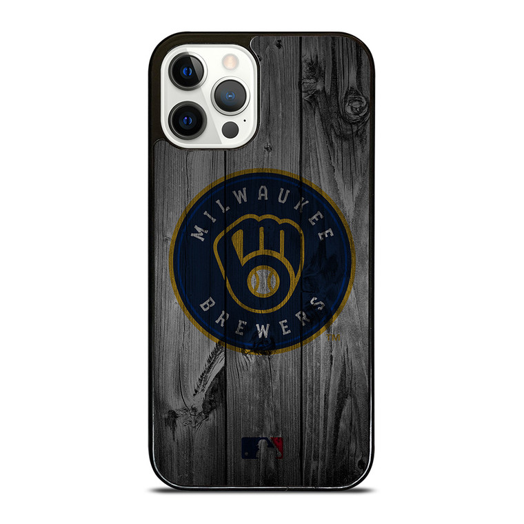 MILWAUKEE BREWERS BASEBALL MLB WOOD LOGO iPhone 12 Pro Case Cover
