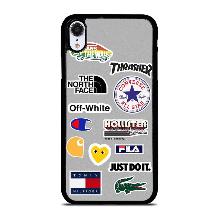 SKATEBOARD BRAND STICKER COLLAGE iPhone XR Case Cover