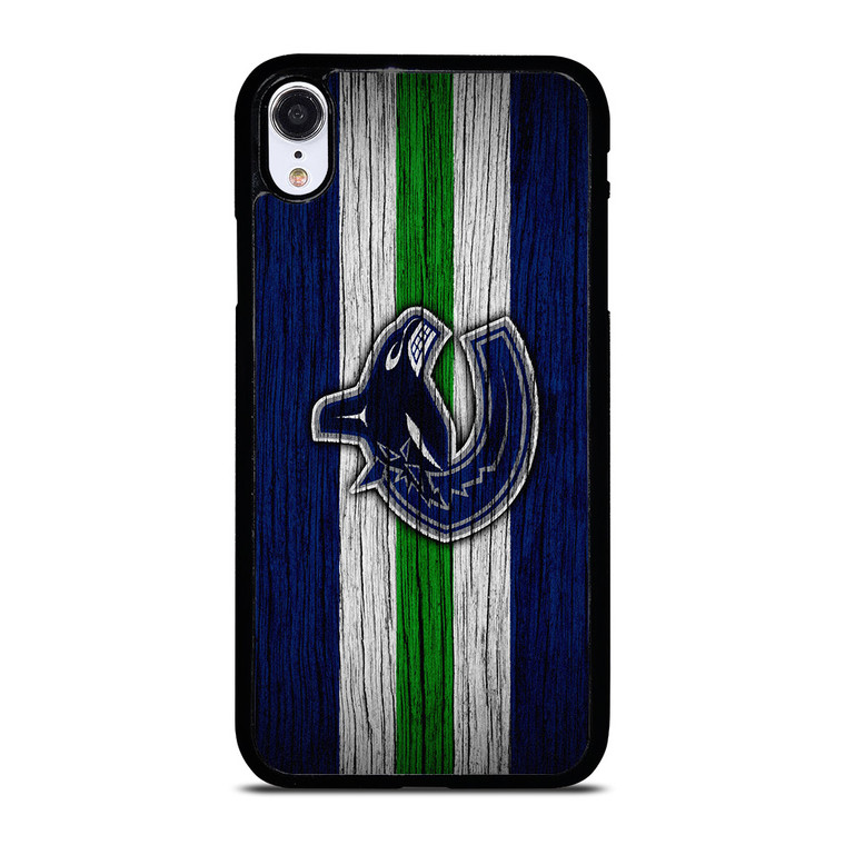 VANCOUVER CANUCKS WOODEN LOGO iPhone XR Case Cover