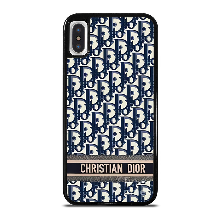 CHRISTIAN DIOR LOGO BLUE iPhone X / XS Case Cover