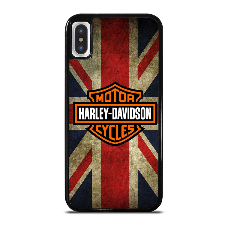 HARLEY DAVIDSON BRITISH UNION JACK iPhone X / XS Case Cover