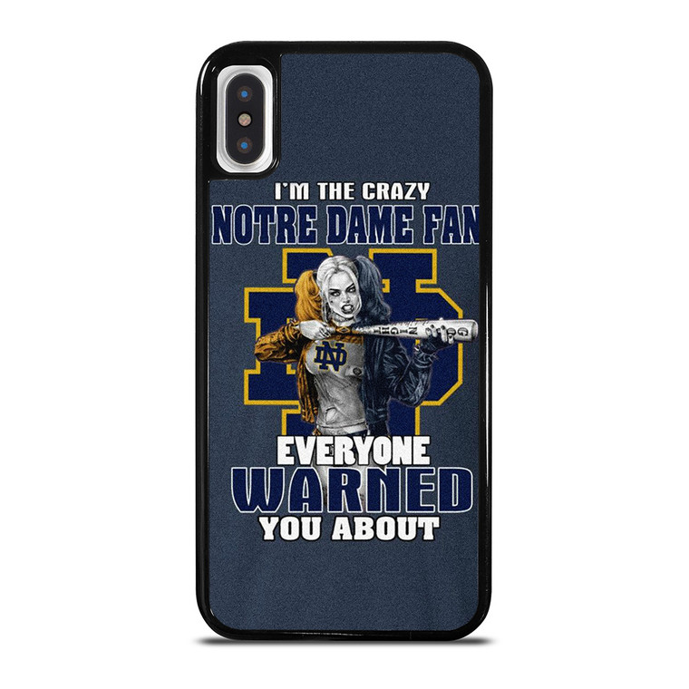 NOTRE DAME FIGHTING HARLEY QUINN iPhone X / XS Case Cover
