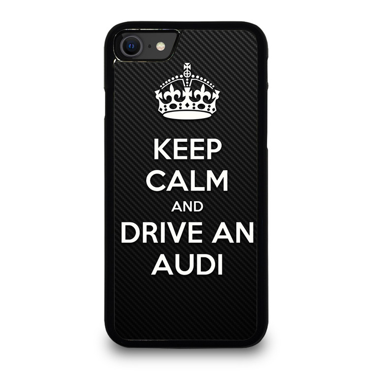 KEEP CALM AND DRIVE AUDI CARBON iPhone SE 2020 Case Cover