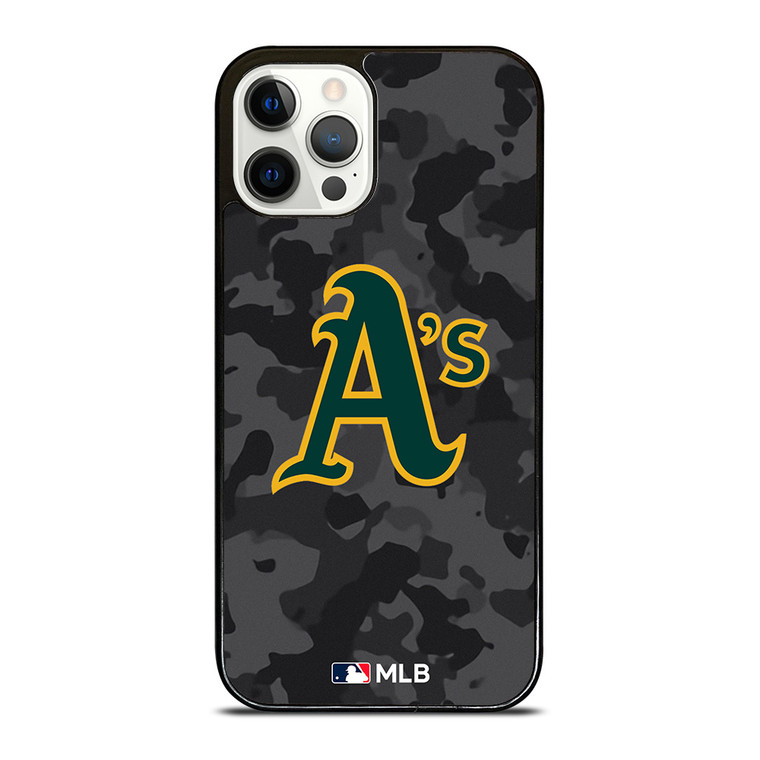 OAKLAND ATHLETICS BASEBALL BLACK CAMO iPhone 12 Pro Case Cover