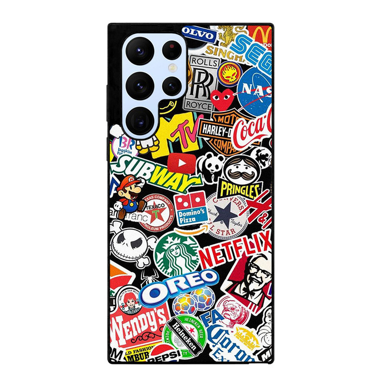 FAMOUS BRAND LOGO MIX Samsung Galaxy S22 Ultra Case Cover