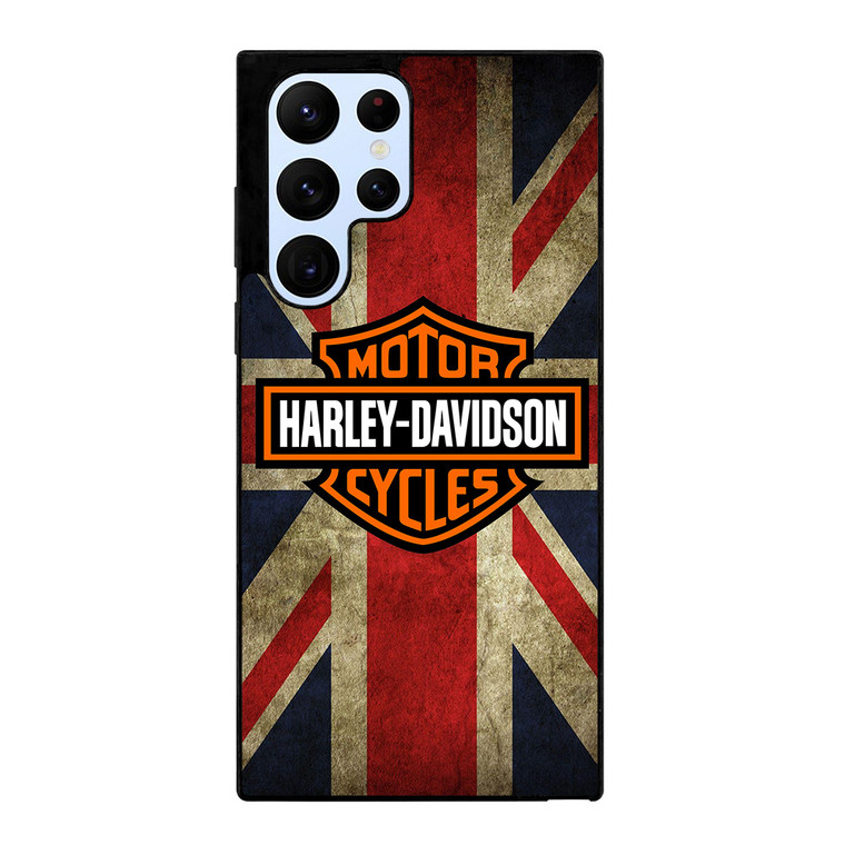 HARLEY DAVIDSON BRITISH UNION JACK Samsung Galaxy S22 Ultra Case Cover