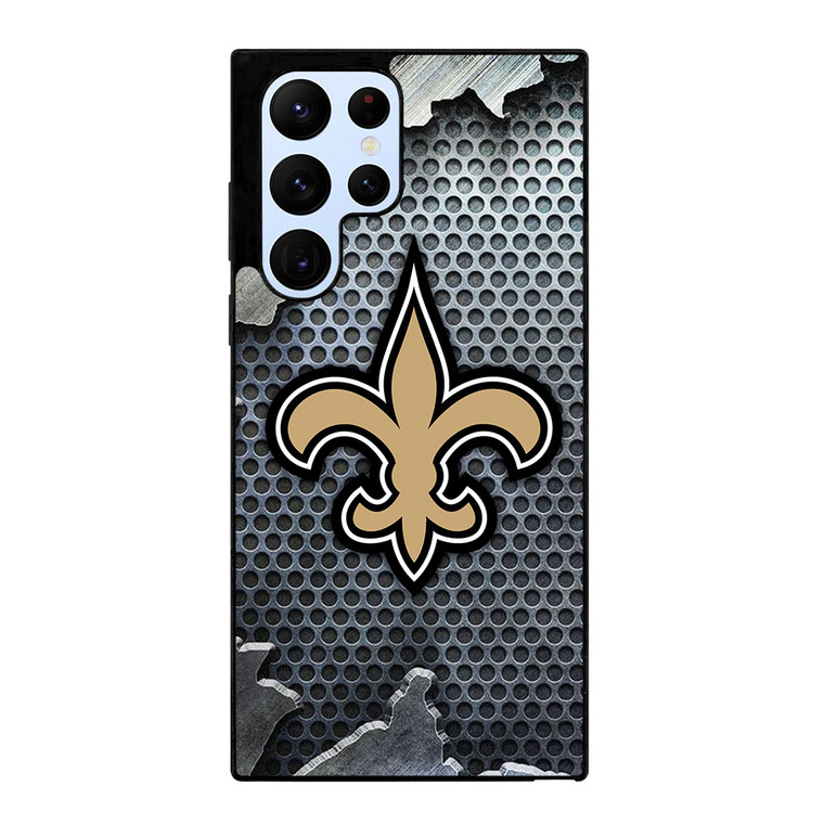 NEW ORLEANS SAINTS BROKEN METAL Samsung Galaxy S22 Ultra Case Cover