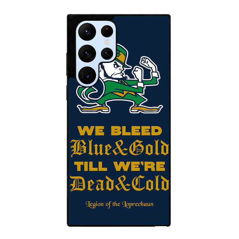 NOTRE DAME BLEED BLUE AND GOLD Samsung Galaxy S22 Ultra Case Cover