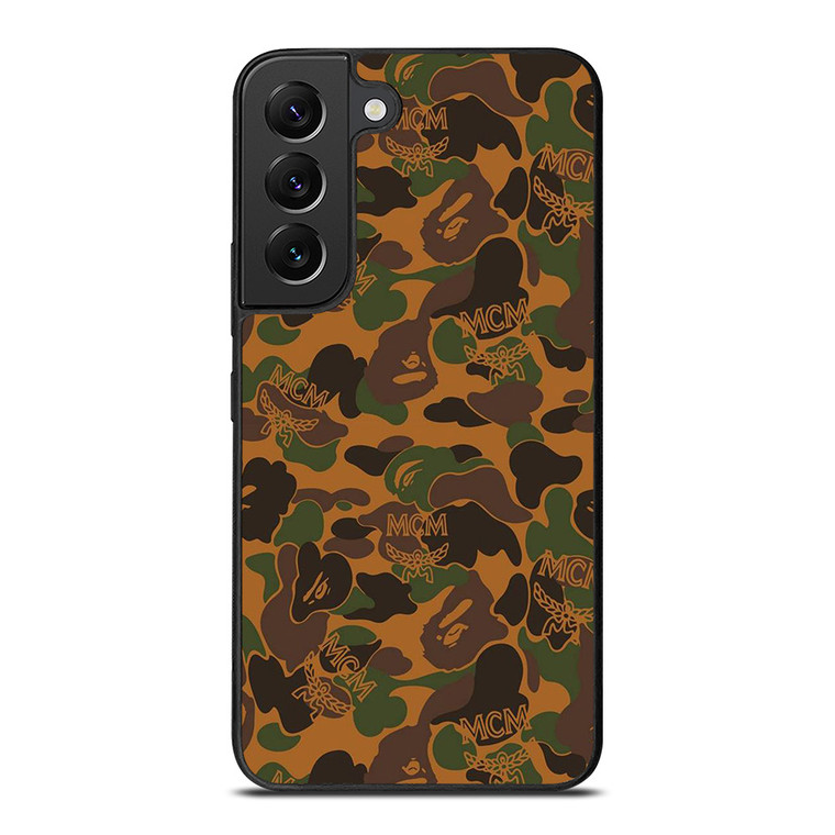 BAPE X MCM WORLDWIDE Samsung Galaxy S22 Plus Case Cover