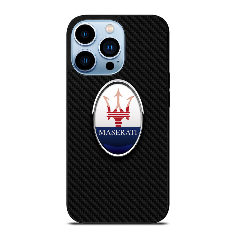 MASERATI LOGO CARBON FIBER iPhone 13 Pro Max Case Cover