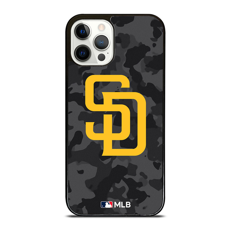 SAN DIEGO PADRES BASEBALL BLACK CAMO iPhone 12 Pro Case Cover