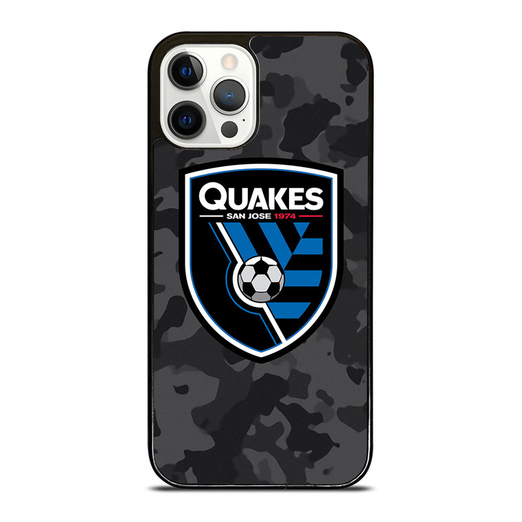 SAN JOSE EARTHQUAKES MLS BLACK CAMO iPhone 12 Pro Case Cover