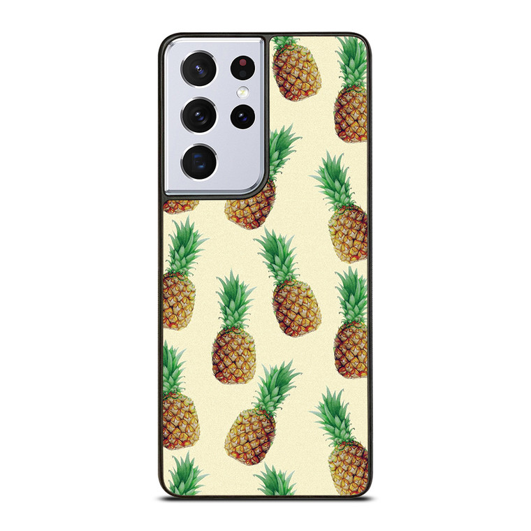 CUTE PINEAPPLE PATTERN Samsung Galaxy S21 Ultra Case Cover