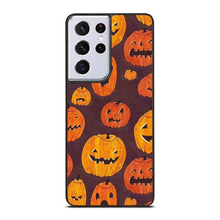 HALLOWEEN PUMPKINS PATTERN Samsung Galaxy S21 Ultra Case Cover