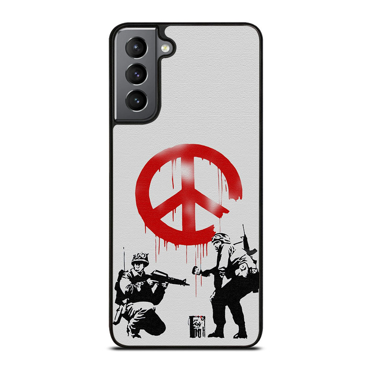 BANKSY ART PEACE Samsung Galaxy S21 Plus Case Cover BANKSY ART PEACE Samsung Galaxy S21 Plus Case Cover