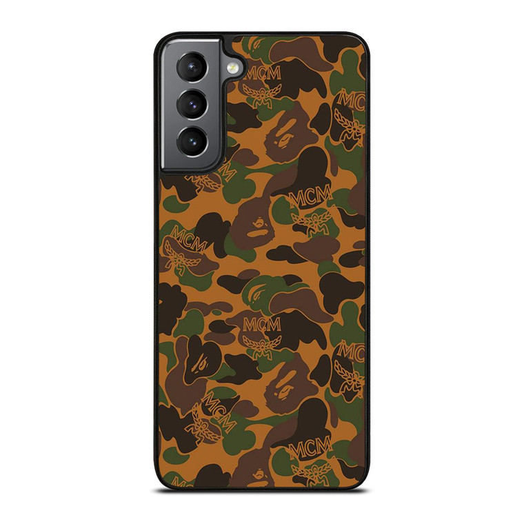 BAPE X MCM WORLDWIDE Samsung Galaxy S21 Plus Case Cover