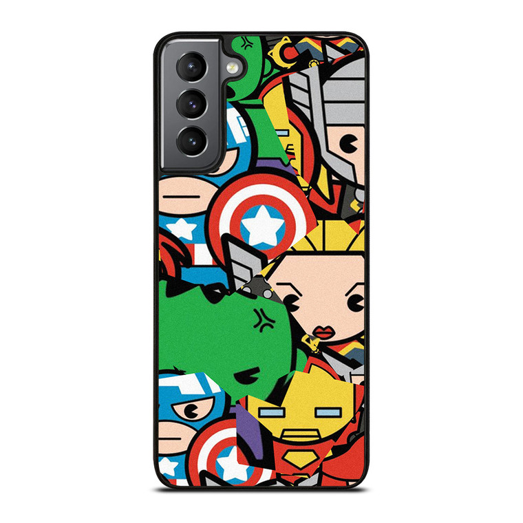 MARVEL COMIC CHARACTERS COLLAGE Samsung Galaxy S21 Plus Case Cover