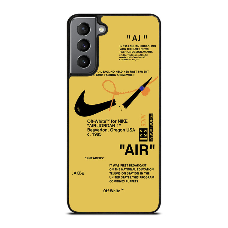 NIKE AIR OFF WHITE YELLOW Samsung Galaxy S21 Plus Case Cover