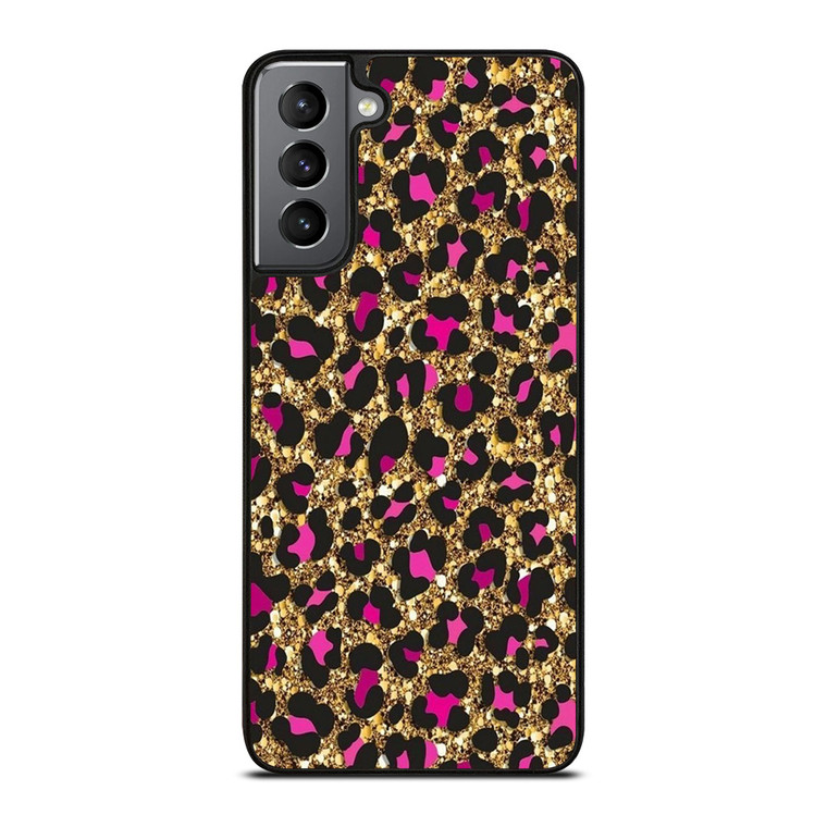 PINK LEOPARD GLITTER SKIN Samsung Galaxy S21 Plus Case Cover